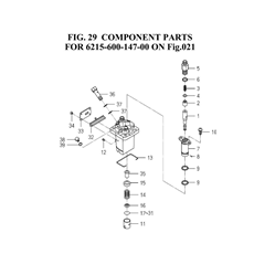 COMPONENT PARTS FOR 6215-600-147-00 ON Fig.021 spare parts