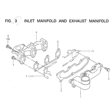 INLET MANIFOLD AND EXHAUST MANIFOLD(6005-120) spare parts