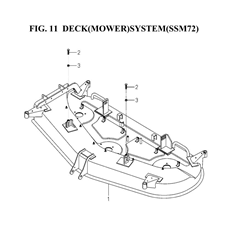 DECK(MOWER)SYSTEM(SSM72)(8655-403H-0100) spare parts