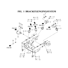 BRACKET(ENGINE)SYSTEM spare parts