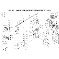 LINK(CYLINDER/TXGS24)SET(OPTION)(1739-555X-0100) spare parts