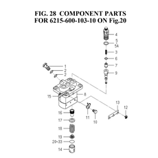 COMPONENT PARTS FOR (6215-600-103-10 ON FIG. 20) spare parts
