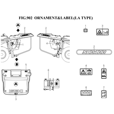 ORNAMENT & LABEL(LA TYPE)(8671-955-0100) spare parts