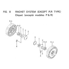 RACHET SYSTEM (EXCEPT P,R TYPE) spare parts
