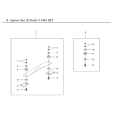 OPTION SET (5) KNIFE (114A) SET spare parts