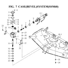 CASE(BEVEL)SYSTEM(SSM60)(8654-201E-0100) spare parts