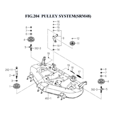 FIG.204 PULLEY SYSTEM(SRM48) spare parts
