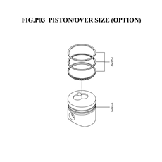 PISTON/OVER SIZE (OPTION)(6003-349L-0100) spare parts