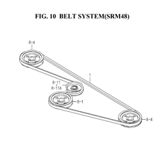 BELT SYSTEM(SRM48)(8595-203B-0100) spare parts