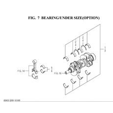 FIG. 7 BEARING/UNDER SIZE(OPTION) spare parts