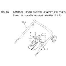 CONTROL LEVER SYSTEM (EXCEPT P,R TYPE) spare parts