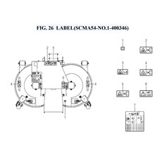 FIG. 26 LABEL(SCMA54-NO.1-400346) spare parts