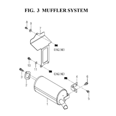 MUFFLER SYSTEM(1836-103A-0100) spare parts
