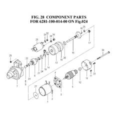 COMPONENT PARTS FOR 6281-100-014-00 ON FIG.024 spare parts