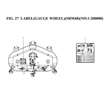 LABEL(GAUGE WHEEL)(SRM48)(NO.1-200000)(8595-901D-0100) spare parts