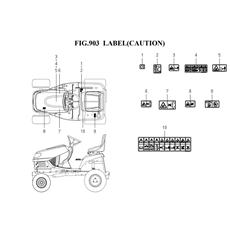 LABEL(CAUTION)(1782-903-0100) spare parts