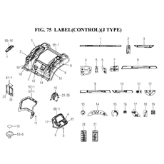 LABEL(CONTROL)(J TYPE)(1845-902A-0100) spare parts