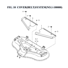 FIG. 10 COVER(BELT)SYSTEM(NO.1-100000) spare parts