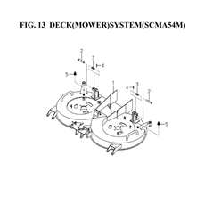 DECK(MOWER)SYSTEM(SCMA54M)(8665-402-0100) spare parts