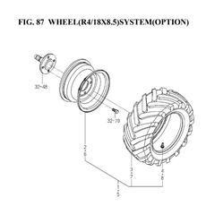 WHEEL(R4/18X8.5)SYSTEM(OPTION)(1845-437B-0100) spare parts