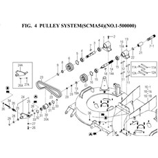 FIG. 4 PULLEY SYSTEM(SCMA54)(NO.1-500000) spare parts