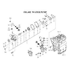 WATER PUMP (6003-420F-0100) spare parts