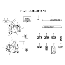 LABEL (H TYPE)(8664-955-0100) spare parts