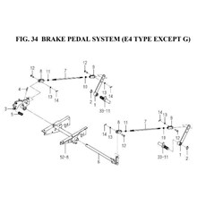 BRAKE PEDAL SYSTEM (E4 TYPE EXCEPT G) spare parts