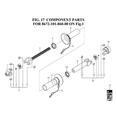 COMPONENT PARTS FOR 8672-101-860-00 ON FIG.1(8672-101-860-0) spare parts