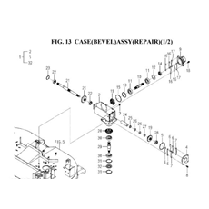 CASE(BEVEL)ASSY(REPAIR)(1/2) spare parts