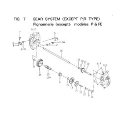 GEAR SYSTEM (EXCEPT P,R TYPE) spare parts