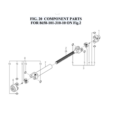 FIG. 20 COMPONENT PARTS FOR 8658-101-310-10 ON Fig.2 spare parts