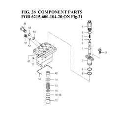 COMPONENT PARTS FOR 6215-600-104-20 ON Fig.21 spare parts
