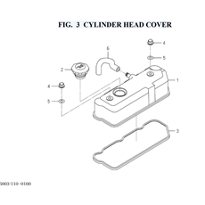 FIG. 3 CYLINDER HEAD COVER spare parts