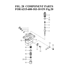 COMPONENT PARTS FOR 6215-600-103-10 ON FIG.20 spare parts