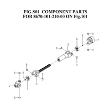 COMPONENT PARTS FOR 8670-101-210-00 ON FIG.101(8670-101-210-0C) spare parts