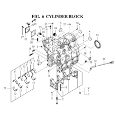 CYLINDER BLOCK (6004-203A-0100) spare parts