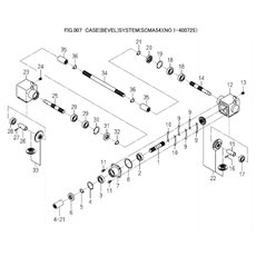 CASE(BEVEL)SYSTEM(SCMA54)(NO.1-400725) spare parts