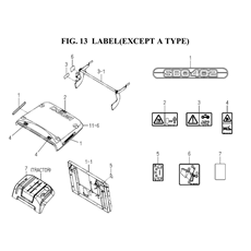LABEL(EXCEPT A TYPE) spare parts