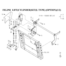 LIFT(CYLINDER)SET(L TYPE)(OPTION)(1/2)(8671-107Z-0100) spare parts
