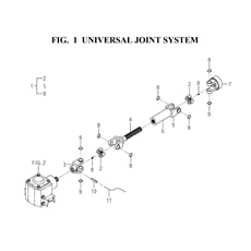 UNIVERSAL JOINT SYSTEM(8654-101D-0100) spare parts