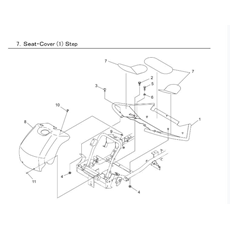 SEAT COVER (1) STEP spare parts