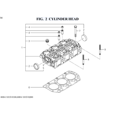 FIG. 2 CYLINDER HEAD spare parts