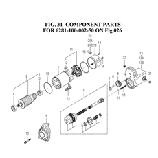 COMPONENT PARTS FOR 6281-100-002-50 ON FIG.26(6281-100-002-5M) spare parts