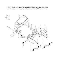 SUPPORT(MUFFLER)(REPAIR)(1782-103Z-0100) spare parts