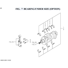FIG. 7 BEARING/UNDER SIZE (OPTION) spare parts
