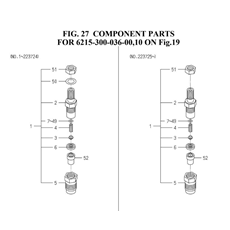 COMPONENT PARTS FOR 6215-300-036-00,10 ON FIG.19 spare parts