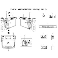 ORNAMENT & LABEL(L TYPE)(8671-905-0100) spare parts