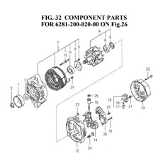 COMPONENT PARTS FOR 6281-200-020-00 ON Fig.026 spare parts