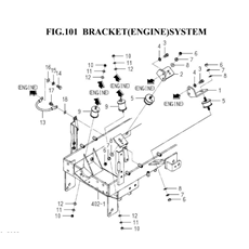 BRACKET(ENGINE)SYSTEM (1782-101-0100) spare parts